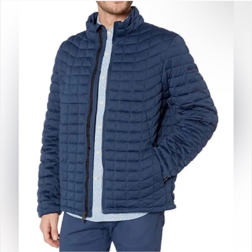 Ben Sherman Quilted Puffer Jacket In Blue, Size L
